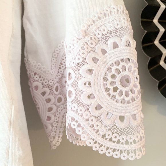 Loft white top with lace detail - Picture 3 of 8